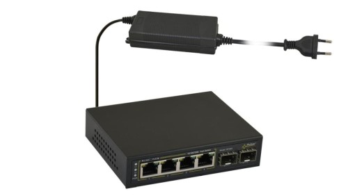 Gigabitowy switch PoE 6-portowy SFG64 do 4 kamer IP