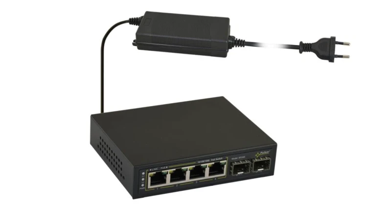Gigabitowy switch PoE 6-portowy SFG64 do 4 kamer IP