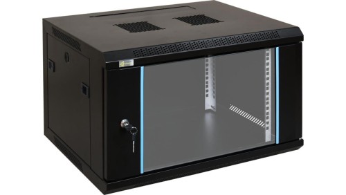 Szafa wisząca RW664 6U 19 czarna spawana 600x368x450mm 70kg