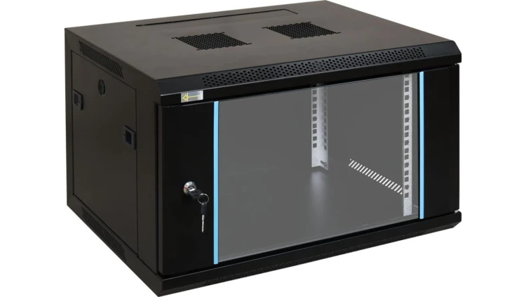 Szafa wisząca RW664 6U 19 czarna spawana 600x368x450mm 70kg