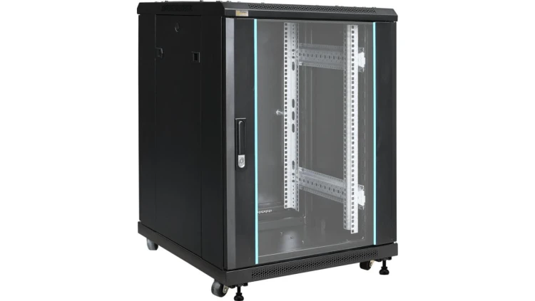 Szafa stojąca RS1566 15U 19 600x855x600mm 1000kg czarna