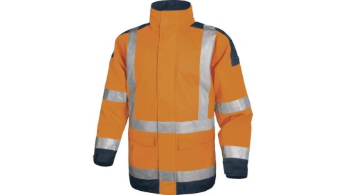 Kurtka ostrzegawcza z poliestru Oxford powlekanego poliuretanem kl. 3 kol.pomarańczowy fluo-granatowy roz. XXL CORP EASYVOMXX