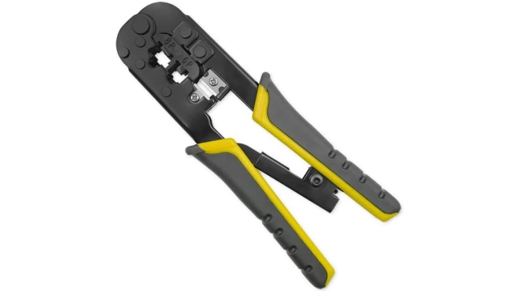 Qoltec Modułowa zaciskarka do cięcia i zaciskania kabli Ethernet 8P 6P