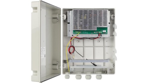 System zasilania buforowego dla switchy PoE, 52VDC/2x12Ah/120W, obudowa ABS IP44 SWBH-120
