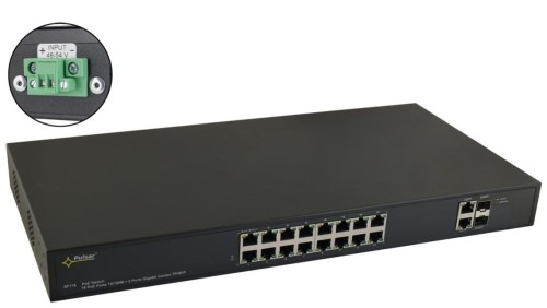Switch PoE 16-portowy SF116WP bez zasilacza do 16 kamer IP
