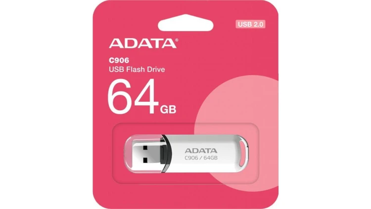 Adata Pendrive C906 64GB USB2.0 biały