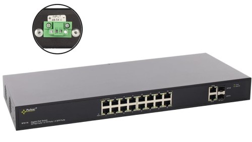 Gigabitowy switch PoE+ 16-portowy SFG116WP bez zasilacza do 16 kamer IP