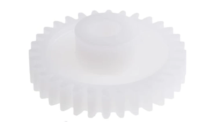 Koło zębate walcowe, moduł: 1, l.zębów: 32, śr. piasty: 14mm, śr. otworu: 6mm, POM