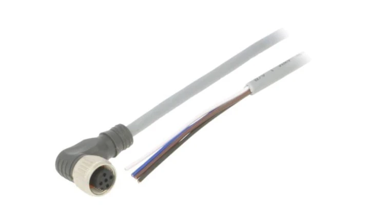 CONE14NF-A2P Przewód przyłączeniowy, PIN: 4, kątowe, 2m, M12, 250VAC, 4A, Żyły: 4