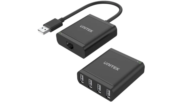 Unitek Y-2516 przedłużacz USB 2.0 po skrętce 4xUSB