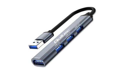 Qoltec Hub Adapter USB 3.0 4w1 USB 3.0 3x USB 2.0