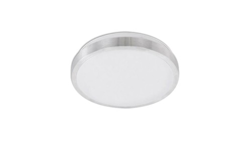 Plafon LED Lampa Sufitowa 2x E27 z Czujnikiem mikrofalowym SOLEN okrągly srebrny