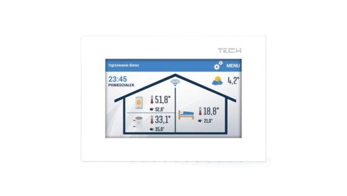 TECH ST-2801 WiFi - Regulator pokojowy WiFi z komunikacją OpenTherm kolor biały