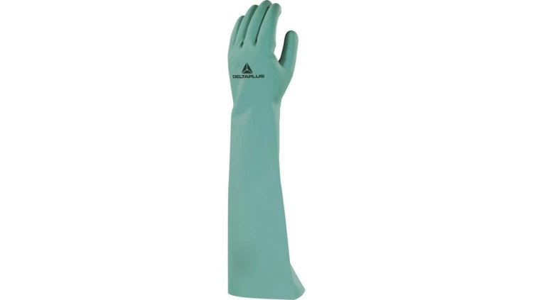 Rękawice z nitrylu chlorowane długość 46 cm, gr. 0,55 mm VE846VE10