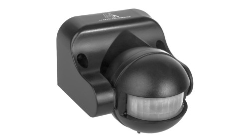 Czujnik ruchu PIR Maclean, na podczerwień, IP44, szary, zasięg 12m, max. obciążenie 800/1200W, MCE358 GR