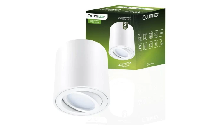 Oprawa Natynkowa HALOGENOWA Spot Tuba EGIO GU10 LUMILED Okrągła Biała 83mm