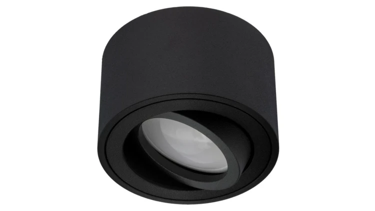 Oprawa Natynkowa HALOGENOWA Ruchoma AMAT-S Okrągła Czarna 50mm LUMILED