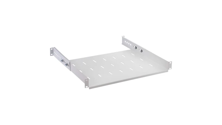 Półka regulowana do szafy RACK 19 cali 1U 350mm szara
