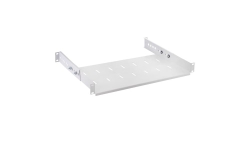 Półka regulowana do szafy RACK 19 cali 1U 250mm szara