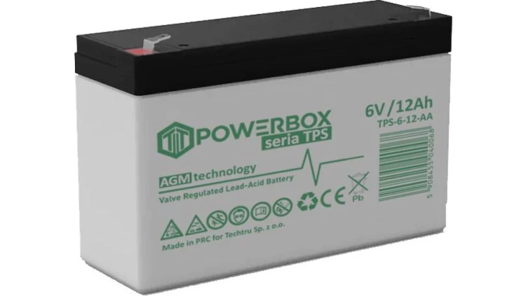 Akumulator AGM bezobsługowy Powerbox TPS 6V 12Ah