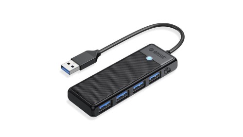 Orico Hub USB-A 4 porty USB-A 3.0 5Gbps czarny