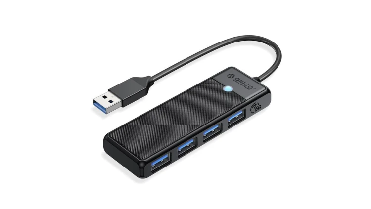 Orico Hub USB-A 4 porty USB-A 3.0 5Gbps czarny