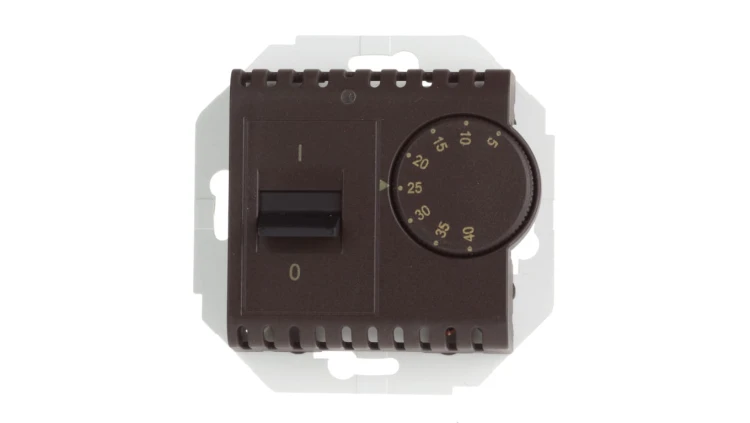Simon 54 Regulator temperatury z czujnikiem wewnętrznym brąz mat DRT10W.02/46
