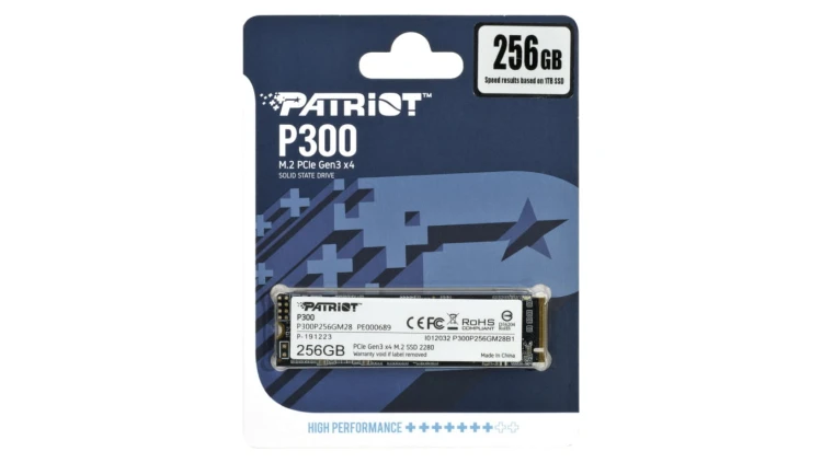 SSD Patriot P300 M.2 PCI-Ex4 NVMe 256GB 1,7GB/s