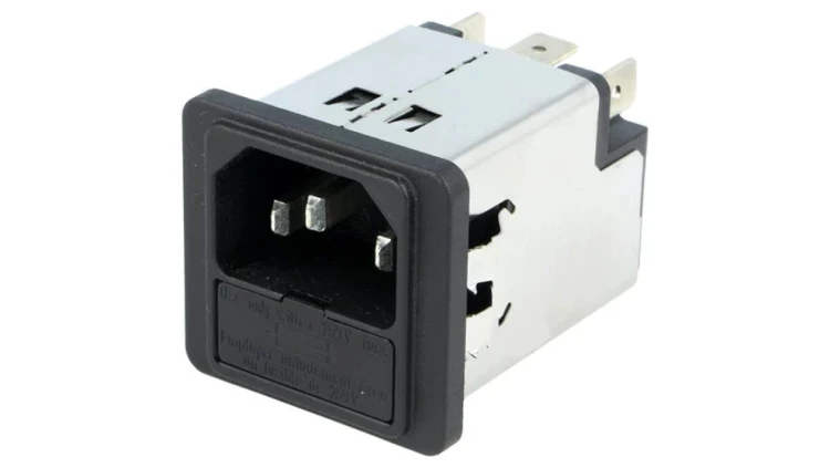 5200.1023.1Złącze zasilające AC gniazdo męskie 10A 250VAC IEC 60320