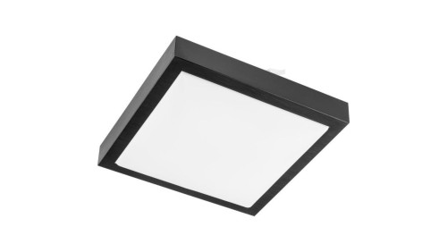 Plafon LED Oprawa Lampa Sufitowa Ścienna Kwadrat Czarny 2xE27 IP44