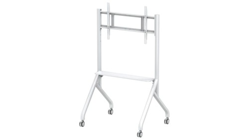 stojak mobilny do telewizora 65-100 Cali 100kg biały półką AV