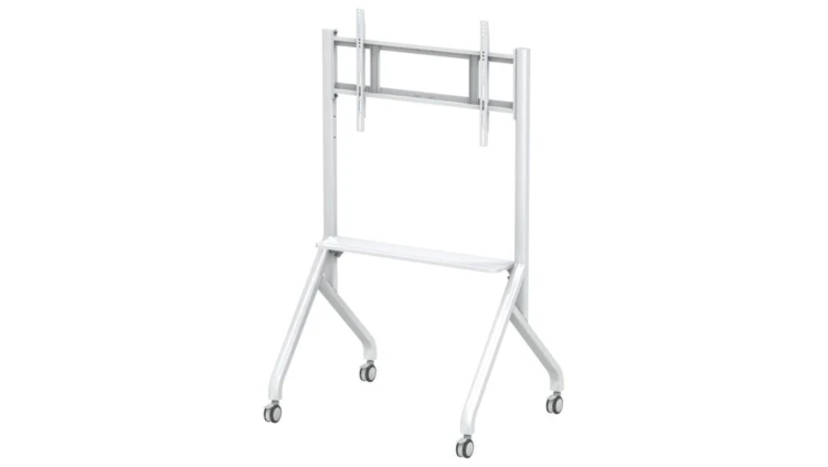 stojak mobilny do telewizora 65-100 Cali 100kg biały półką AV