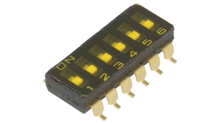 Przełącznik DIP-SWITCH Ilość sekcji 6 ON-OFF 0,025A/24VDC A6S-6102-H