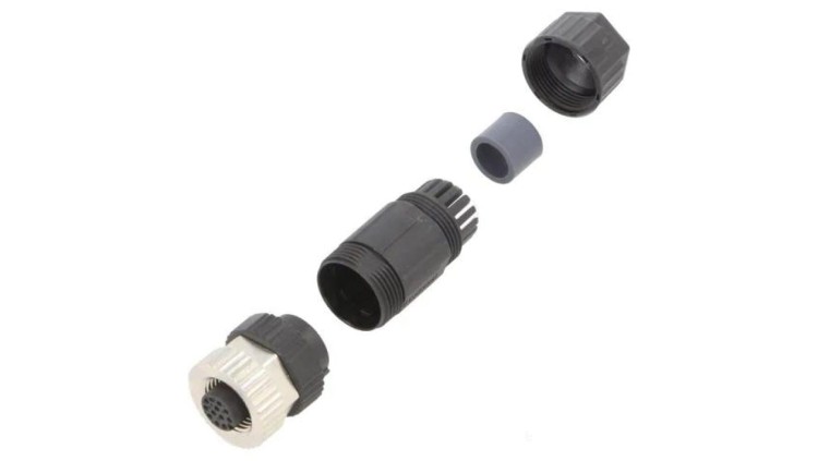 M12A-12BFFA-SL7001 Wtyk M12 12PIN żeński kod A-DeviceNet / CANopen na przewód