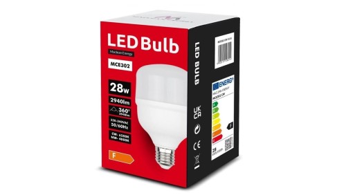 Żarówka LED Maclean, E27, 28W, 220-240V AC, neutralna biała, 4000K, 2940lm, MCE302 NW