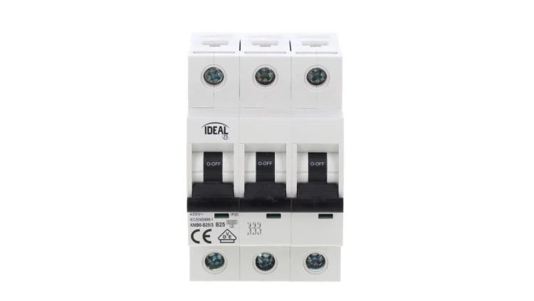 Wyłącznik nadprądowy 3P B 25A 6kA AC KMB6-B25/3 VDE 23153