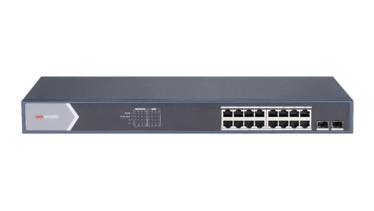 Switch PoE 16-portowy 1Gbps + 2x SFP (zarządzalny) DS-3E1518P-SI