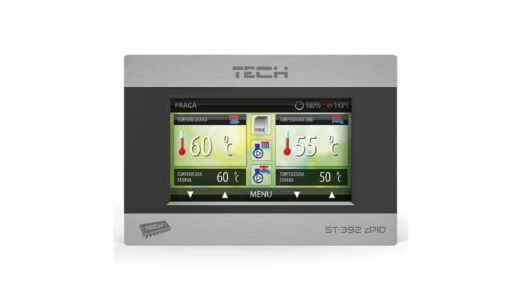 TECH ST-392 - Sterownik do kominka z programem zPID + przepustnica fi 150
