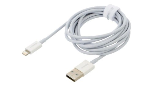 Kabel Apple Lightning wtyk - USB A wtyk 2m biały tekstylny CALYS-C02