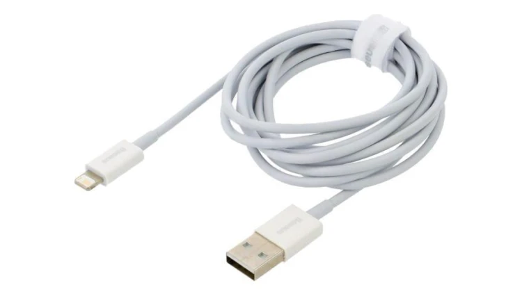 Kabel Apple Lightning wtyk - USB A wtyk 2m biały tekstylny CALYS-C02