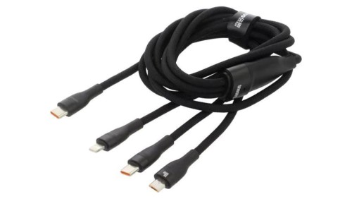 Kabel USB 2.0 1,5m czarny 100W 3,5A CASS030201