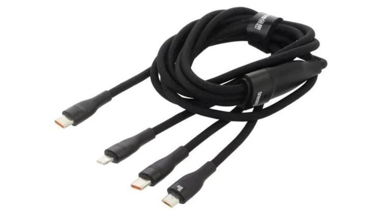 Kabel USB 2.0 1,5m czarny 100W 3,5A CASS030201