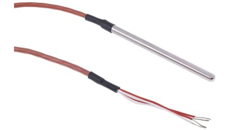 Termopara typ PT 100, -50C do +200C 100mm kabel 2m, Stal nierdzewna