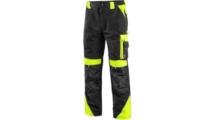 SPODNIE CXS DO PASA SIRIUS BRIGHTON CZARNO-ŻÓŁTE ROZM.56