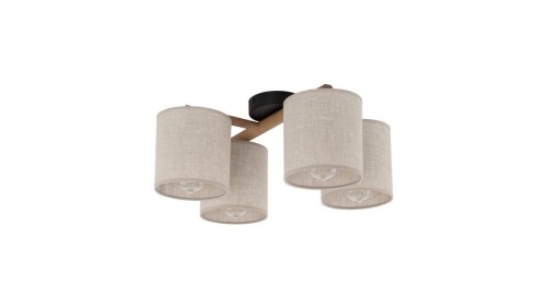 Lampa sufitowa DEVA kolor Czarny / jasne drewno 6866 TK Lighting