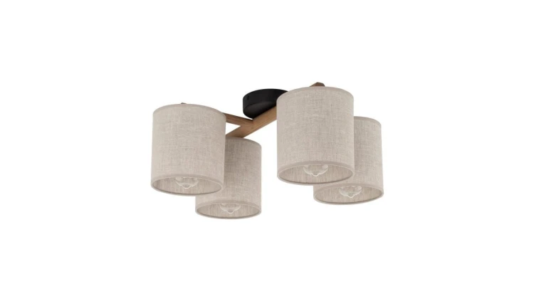 Lampa sufitowa DEVA kolor Czarny / jasne drewno 6866 TK Lighting