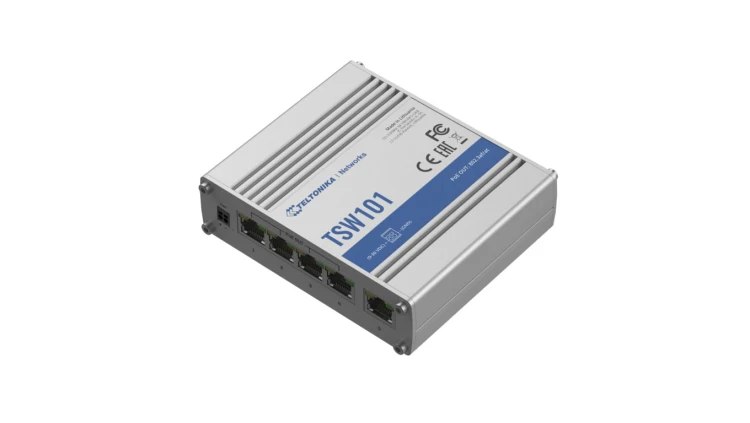 Switch PoE+ 5x RJ45 1000Mb/s, 4x PoE+, 60W Teltonika TSW101