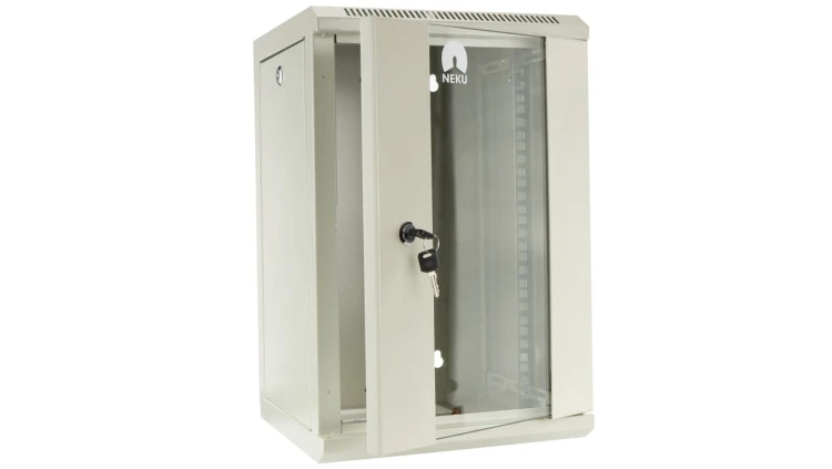 Szafa wisząca RACK 10 cali 9U 300mm szara NEKU TS