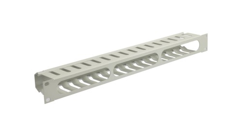 Organizator kabli do szafy RACK 19 1U metalowy szary NEKU zamykany