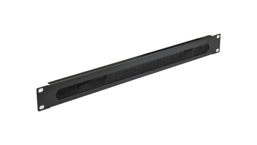 Panel szczotkowy do szafy RACK 19cali 1U czarny NEKU